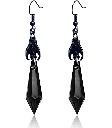 Orecchini gotici in argento sterling con artiglio di drago