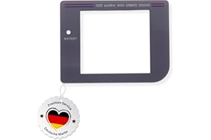 NERDLEVEL GameBoy Classic Display Bildschirm Screen Ersatz Scheibe Ersatzdisplay DMG Standard Kunststoff (Grau)