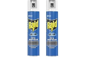SANICAT 2 x Fly Wasp Killer Rapid Action Spray Can 300ml