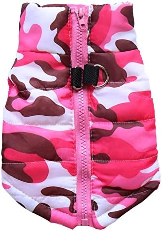 ReadiMax(TM) Waterproof Dog Coat Winter Puppy Clothes Camo Pattern Small Dog Jacket Chihuahua Yorkie Clothing [ Fushia XL ]