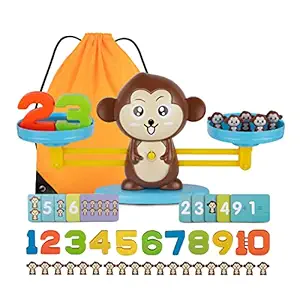 2022 Upgraded Kitchen House Monkey Balance Toy | Cool Math Game | Toys for Boys & Girls Aged 3+ | STEM Educational Learning Toys | Balance Game | Birthday Gift | with Storage Bag