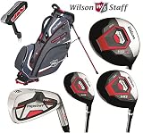 Wilson Prostaff Steel Shafted HDX Irons & Graphite Shafted HDX Woods Super Deluxe Mens Complete Golf Club Set & Nexus Stand Bag Mens Right Hand (Limited Edition, Only available from The Golf Store 4u Ltd)