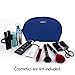 Arvok Cosmetic Pouch Makeup Beauty Case Purse Toiletry Bag PU Leather Portable Handy Travel Accessory Storage Organizer for Women Skincare, Royal blue