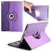 Produktbild iPad Pro 9,7 Schutzhülle, Dream Flügel 360 Grad drehbare Slim mit Ständer Karte Slots Smart Bildschirm Schutz Abnehmbare Schutzhülle für Apple iPad Pro 24,6 cm Tablet 2017 New iPad violett