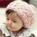 Feng Cute Baby Kids Girls Cute Warm Winter Knit Crochet Beanie Hat Cap (Pink)