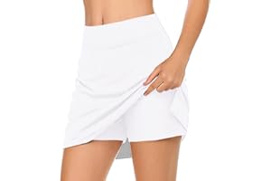 MaNMaNing Tennis Skirt Women Golf Skort Tennis Active for Performance Lightweight Running Sport Ladies Knee Length Cargo Skirt
