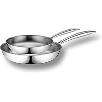 Navaris Poele inox induction - Poêle à frire hybride en acier