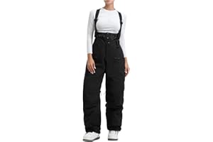 Generisch Skihose Damen Wasserdicht Schneehose Atmungsaktiv Snowboardhose Baggy Ski Hosen Hosenträger Skihosen Frauen Langgröße Winterhose Ski-Trägerhose Zum Drüber Ziehen Outdoorhose Hose Einfarbig