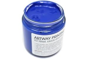 Artway - Encre d'impression - pour gravure en relief/impression à la planche/linogravure - bleu - 120 ml