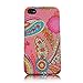 Produktbild Xtra-Funky Exklusiv Paisley-Art bunten Blumen blumigen Druckgummiartige Fest strukturierte Kunststoffkoffer für Apple iPhone 5 / 5S - Entwurf FP