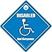 Price comparison product image DISABLED AND GORGEOUS Car Window Sign, Baby on Board Style, Disabled Symbol, Disability Motoring Sign