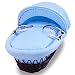 Izziwotnot Blue Gift Moses Basket (Dark Wicker)