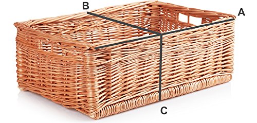 Garronda Aufbewahrungskorb Weidenkorb SZU_W (M – 45 cm x 30 cm x 16 cm) - 5