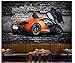 Price comparison product image Apoart 3D Wallpaper Original 3D Industrial Wind Sports Car Speed and Passion Car Broken Wall Background Wall 350Cmx245Cm