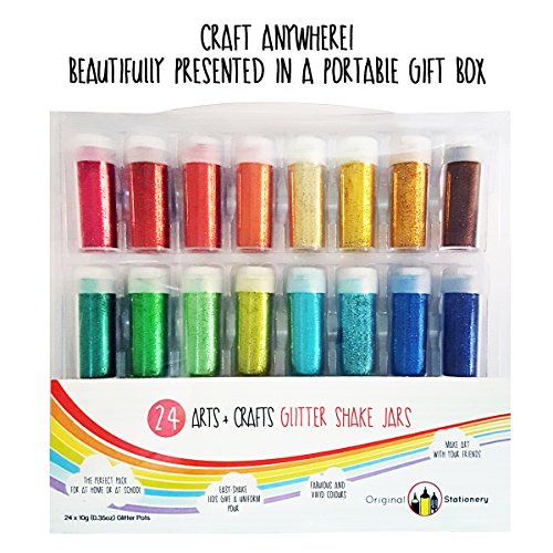 Extrafeiner Glitter für Kunst & Handwerk – Dekoration für Gesicht und Nägel – Set aus 24 Farben - 6