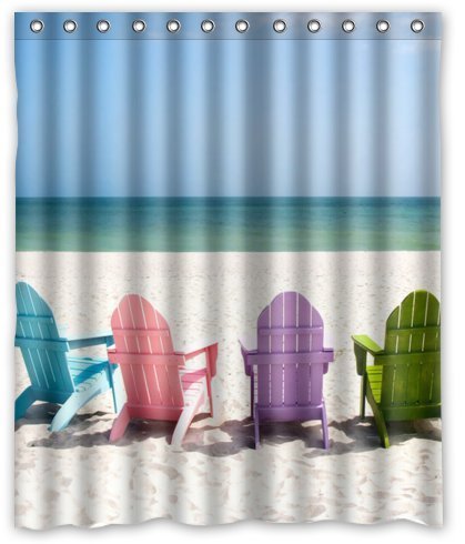 Preisvergleich Produktbild CHATAE Custom Beach STÜHLE Duschvorhang 152,4 x 182,9 cm