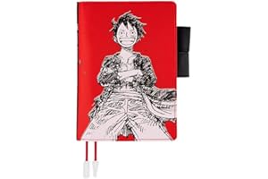 Hobonichi Techo Original & Planner Cover [Solo cubierta A6] Revista de una pieza: Sombrero de paja Luffy (rojo)