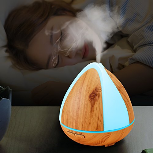 OMOTON Aroma Diffusor 300ml automatischer Luftbefeuchter mit 7 Farbwechsel LED für Yoga, Salon, Spa, Büro, Wohn-, Schlaf-, Bade- oder Kinderzimmer - 4