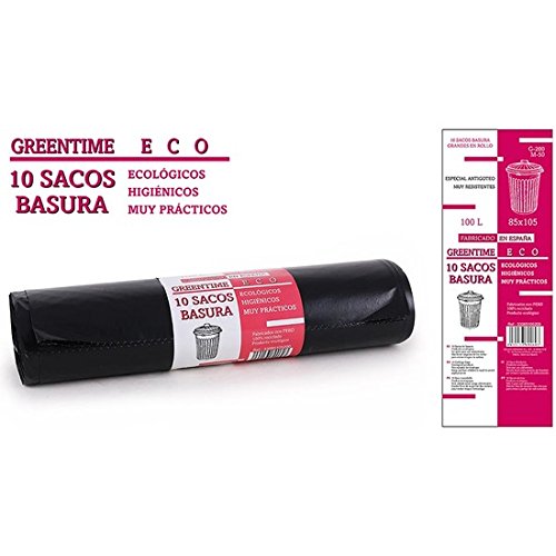 Preisvergleich Produktbild 10 Säcke Müllbeutel 85 x 105-g200 – 100 L. Greentime ECO