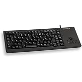 CHERRY G84-5400 XS, Kompakttastatur mit Integriertem Trackball, Deutsches Layout (QWERTZ), Platzsparend & Leicht, 20 Mio. Tas