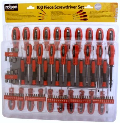 Rolson Tools 28890 Screwdriver and Bit Set - 100 Pieces