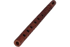 LEGLO Mund Holzblasinstrument Flöte Holz Traditionelle Handgeschnitzte Flöte, Great Sound Indisches Musikinstrument Flöte Braun Farbe 33 cm