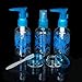 5Pcs Empty Plastic Pump Lotion Bottles 80ml + Spray Bottles 80ml + Facial Cream Mask Container 20g for Travel Makeup Perfume Liquid Lotion Cream Mask---Blue and Clear