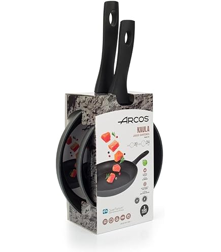 Set Padelle ARCOS Samoa 20 E 24 Cm - Alluminio Forgiato, Induction, Lavabile In Lavastoviglie, Nero - Foto 12