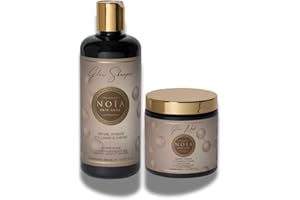 NOIA PARIS NOÏA PARIS – Pack Duo GLOW – Shampoing 500ml + Masque 500ml – Protéine de Soie, Acide Hyaluronique & Miel – Hydratation Intense, Douceur & Brillance – Soin Professionnel Cheveux Secs & Ternes