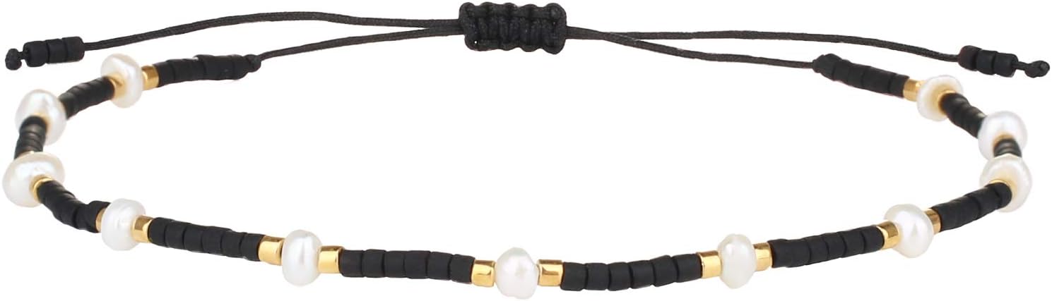 KELITCH Pulseras Amistad con Cuentas Concha Cristal Color Bohemio Pulsera Hecha A Mano Brazaletes Joyería para Mujer