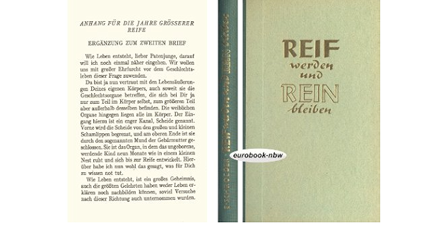 Reif Werden Und Rein Bleiben Amazon De Schroeder Erich Bucher