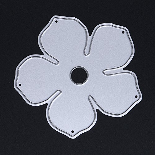 Amazingdeal365 4 PCS Blumen Metall Form Schablonen Schneiden DIY Dekor Sammelalbum Karten Buchzeichen Lesezeichen als Geschenk für Freunde Geburtstag Kinder,Kindergarten Hobby Schule Handarbeit Unterricht usw. Ein tolles Geschenk! - 5