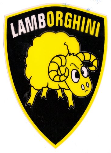 Preisvergleich Produktbild Lamborghini – Funny Lamm / Schaf Auto Aufkleber SH28