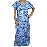 Indiatrendzs Ladies / Women Cotton Nighty Summer Floral Sleepwear Nightdress 42"