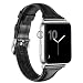 Produktbild MuSheng Armband für Apple Watch Series 4 44mm, Ersatz Lederband Band Uhren Sport Weich Armband Verstellbares Strap für Apple Watch Series 4 (Schwarz)