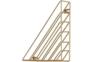 FülleMore Bücherregal Regal Wandregal 23x23x5cm,Magazinhalter Metall Zeitungshalter hängendes Büroregal Zimmer Flur Ablagekorb Organizer für Datei Briefe Geldbörsen Badaccessoires (Gold)