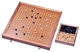 Go - Gobang - Spiel der Götter - Strategiespiel - Brettspiel aus Holz mit weissen Linien
