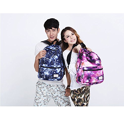 Aivtalk - Cartable Collège Fille - Sac à Dos Multi-fonction - Loisirs Voyages Camping - Peut Contenir un Ordinateur Portable - Etoile Violet