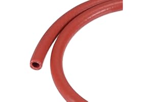 sourcing map Silicona Vacío Tubo Calentador Manguera 8mm ID 1m 101psi 392F Red Reforzada Alta Temperatura para Motor