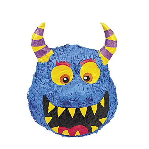 Pinata Blaues Monster mit Hörnern für Kindergeburtstag Palandi®