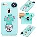 Produktbild Everainy Kompatibel für iPhone 7/iPhone 8 Hülle Silikon Bumper Gummi Neu Cover Hüllen für iPhone 7/iPhone 8 Handyhülle Stoßfest TPU Stoßstange Candy Farbe Schutzhülle (Hellblau/Kaktus)