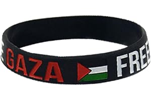 Spritumn-Home Bracelet en Caoutchouc Nouveau Bracelet Drapeau Palestinien Bracelet Drapeau Palestine Deux Couleurs Bracelet en Caoutchouc Sport 20X20X1,2CM