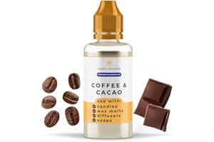 Simply Scented Fragrance Oil - 10ml | Perfect for Candle and Soap Making, Wax Melts, Diffuser, Burner | Great for use in Bath Bombs, Scented Perfume | Vegan & UK Made by SimplyScented (Coffee & Cacao)