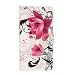 Produktbild Motorola Moto E4 Plus Hülle ,ZXLZKQ Handyhülle Case Tasche PU Leder Flip Fach Handyhülle Schale Magnetverschluss Kartenschlitz Design Brieftasche Schutzhülle für Motorola Moto E4 Plus - Rosa Lotus