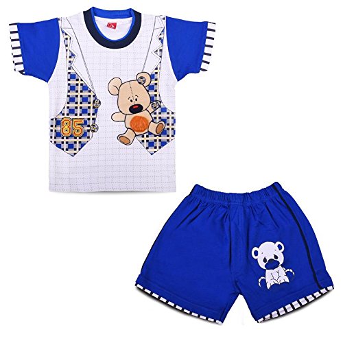 LK Vyapaar Kidswear Graphic Print Blue Tshirt Pant Combo Set Outfits for Boys Girls 0 Months-2 Years RS.449 (70.00% Off) - Amazon
