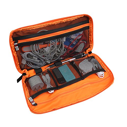 BUBM Organizer Tragetasche USB-Speicherstick Karte mit Großem Verstauen Bewahrungstasche für Elektronische Zubehöre Reise Organisasor Tasche mit Griff - 6