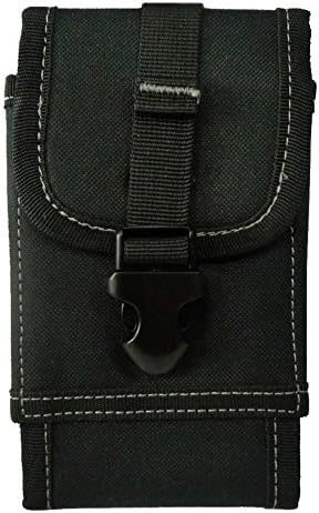 Wynoz Black with Grey Line EDC Tactical Molle Compatible Waist Bag for Smartphone Carrier Belt Pouch Holster Cover Case Oversize iPhone 6s Plus Samsung Note 5