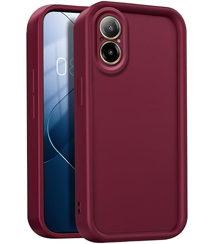 COMAKU Cover Armor per Realme C67 4G, Custodia TPU+PC Antiurto con Anello Supporto - Nero