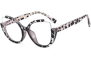 kachawoo Halb randlose Vintage Mode Gläser Rahmen Cat Eye Große rahmenlose blaue Licht Eyewears Elegante Brillen für Frauen 2023