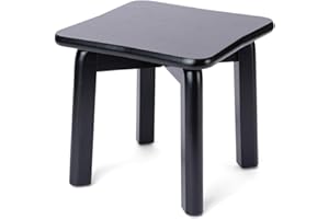 StrongTek Taburete Estable de bambú con pies Antideslizantes, fácil Montaje, Capacidad de Carga de 350 Libras, Uso en baño, Dormitorio o Puerta, 11" x 11" x 10.6"